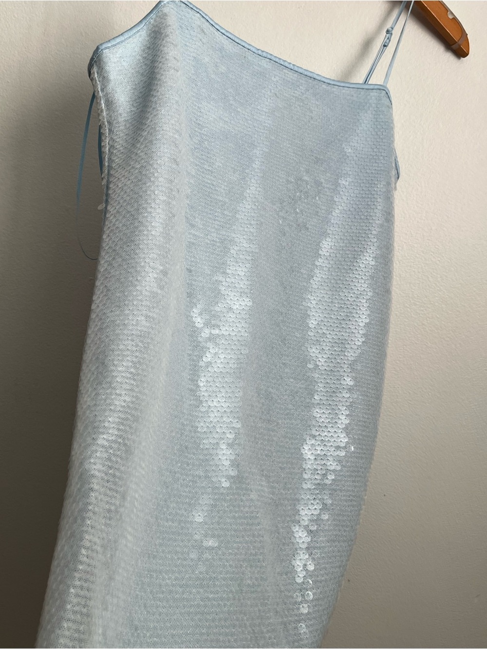 Abercrombie & Fitch Sequin Mini Dress Square Neck Strappy - Picture 9 of 14